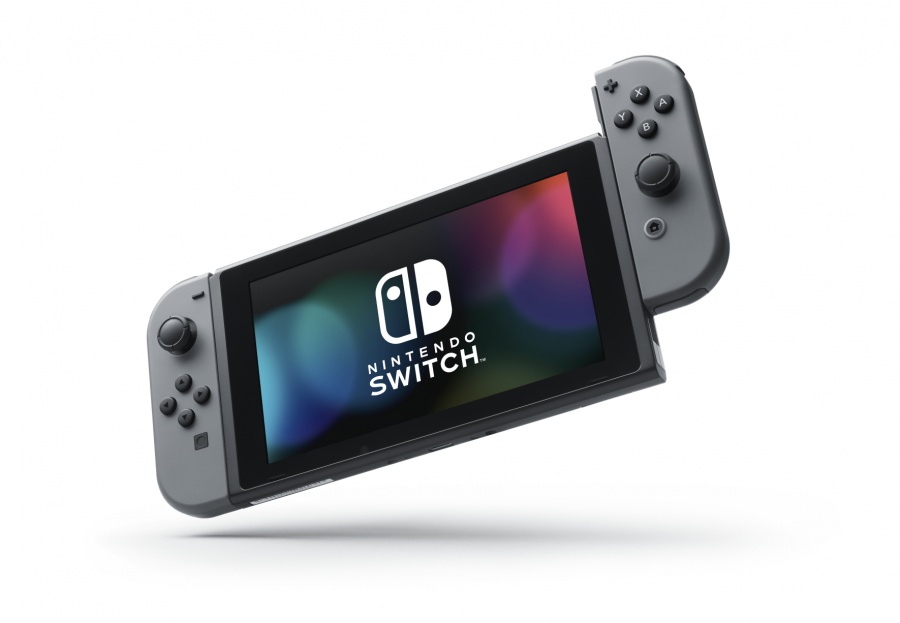 NINTENDO SWITCH CONSOLE WITH GRAY JOY-CON